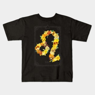 Floral Zodiac Sign: Leo Kids T-Shirt